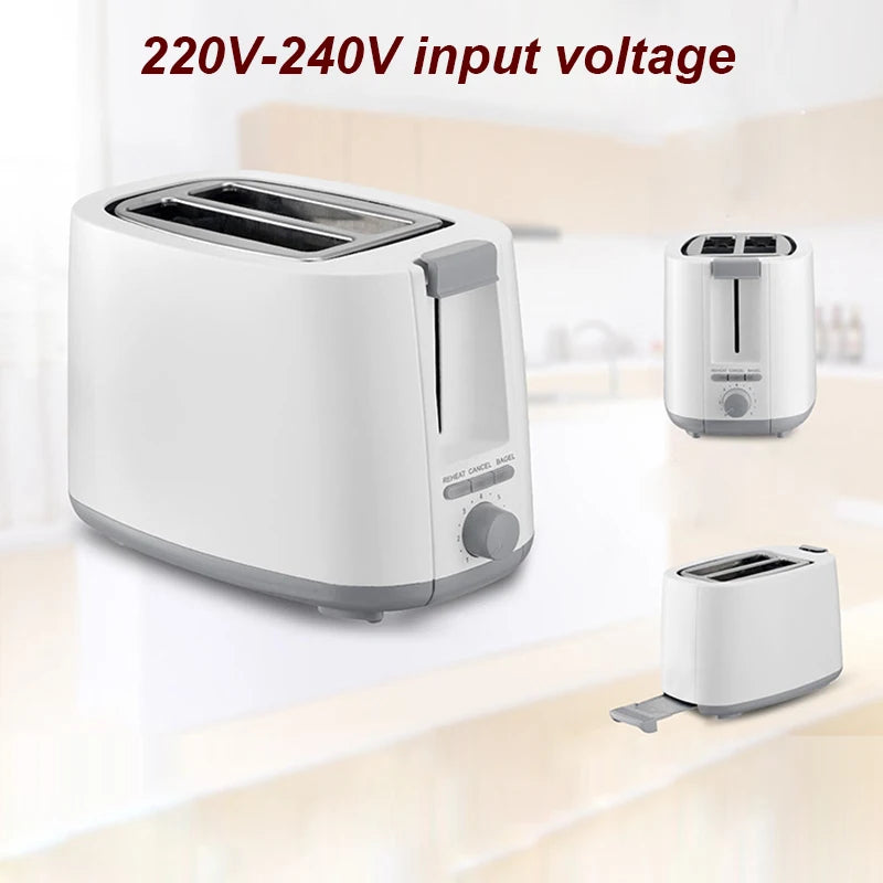 110V/220V Electric Toaster Sandwich Maker Grill 2 Slices Slot Cooking Bread Toast Oven Household Breakfast Baking Machine Heater