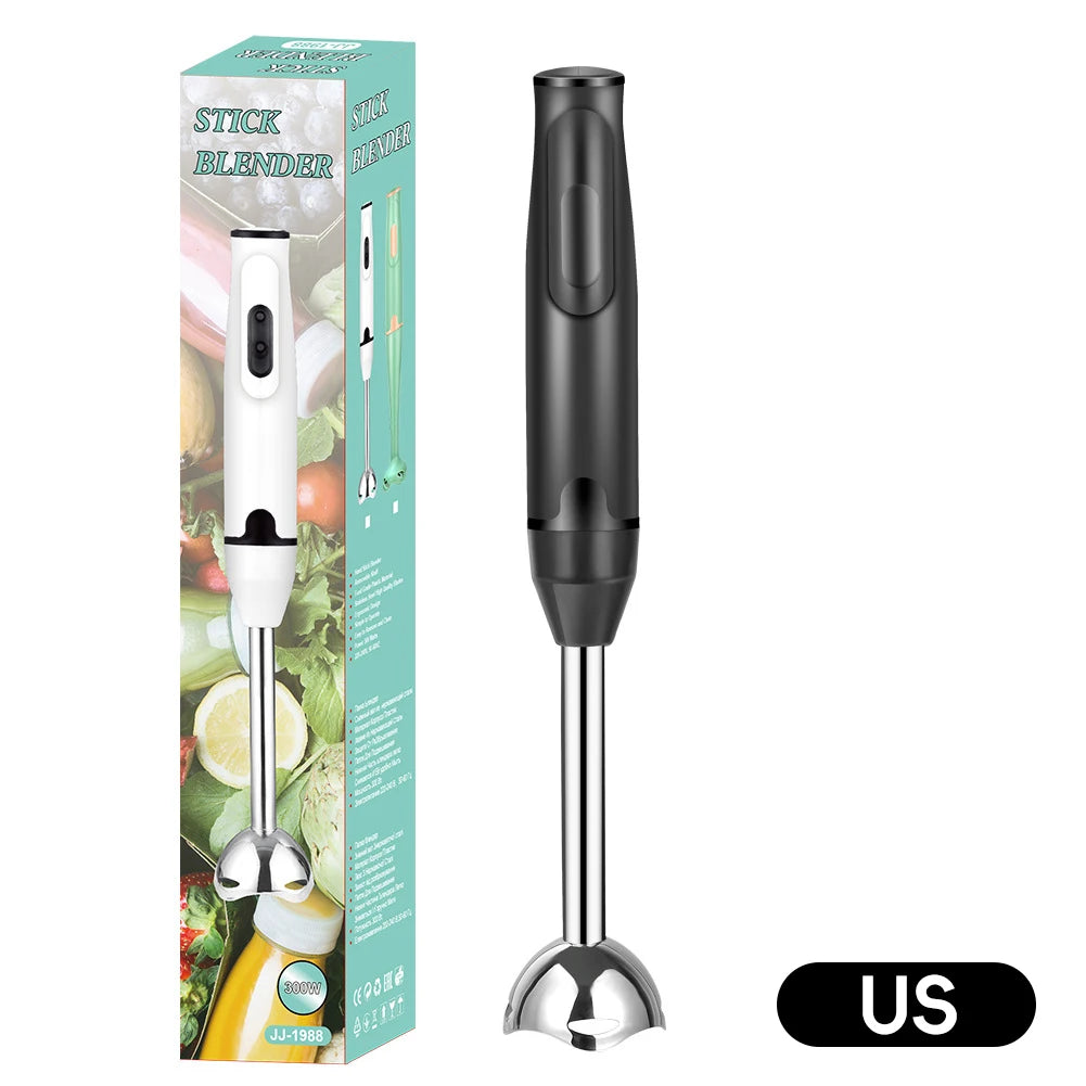 New Electric Blender EU/US/UK Plug Stirring Rod Mixer Stainless Steel Stick Hand Blender Food Grade for Baby Food Baking Kitchen