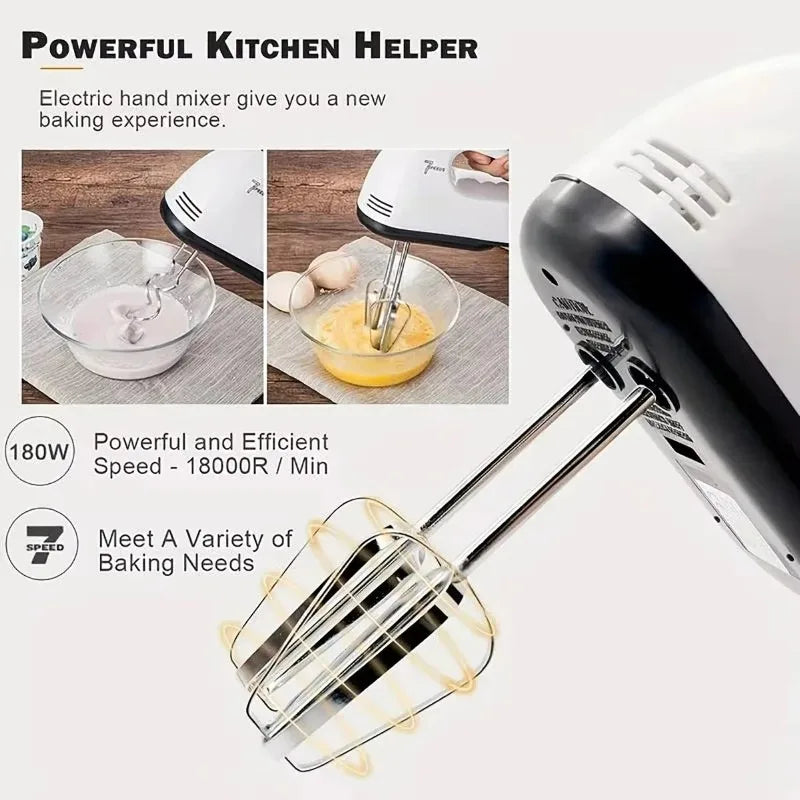 Double-stick Electric Hand Blender Wireless Portable Hand Whisk Rechargeable 7-Speed 2 Whisk For Baking Whisk Milk Creammini