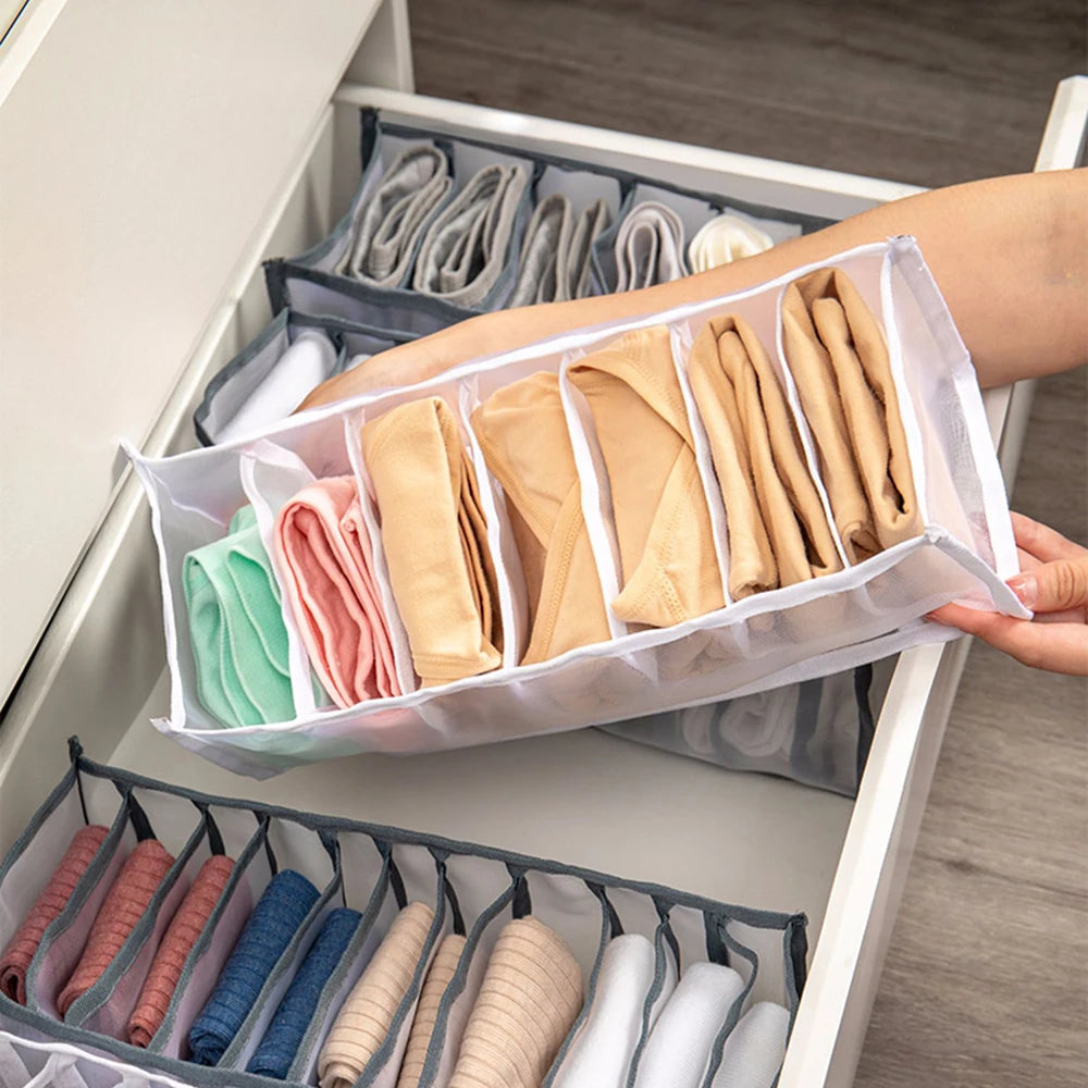 Wardrobe Closet Cabinet Organizers Drawer Divider Home Dormitory Underwear Bra Socks Panty Storage Boxes Home Organization