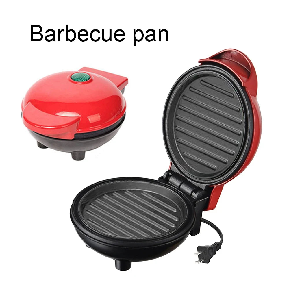 Electric Mini Waffle Maker Pancake Baking Machine Sandwich Toast  Breakfast Maker Non-stick Barbecue Oven Double-side Heating US