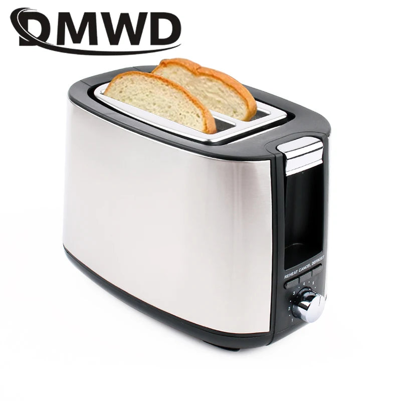 110V/220V Electric Toaster Sandwich Maker Grill 2 Slices Slot Cooking Bread Toast Oven Household Breakfast Baking Machine Heater
