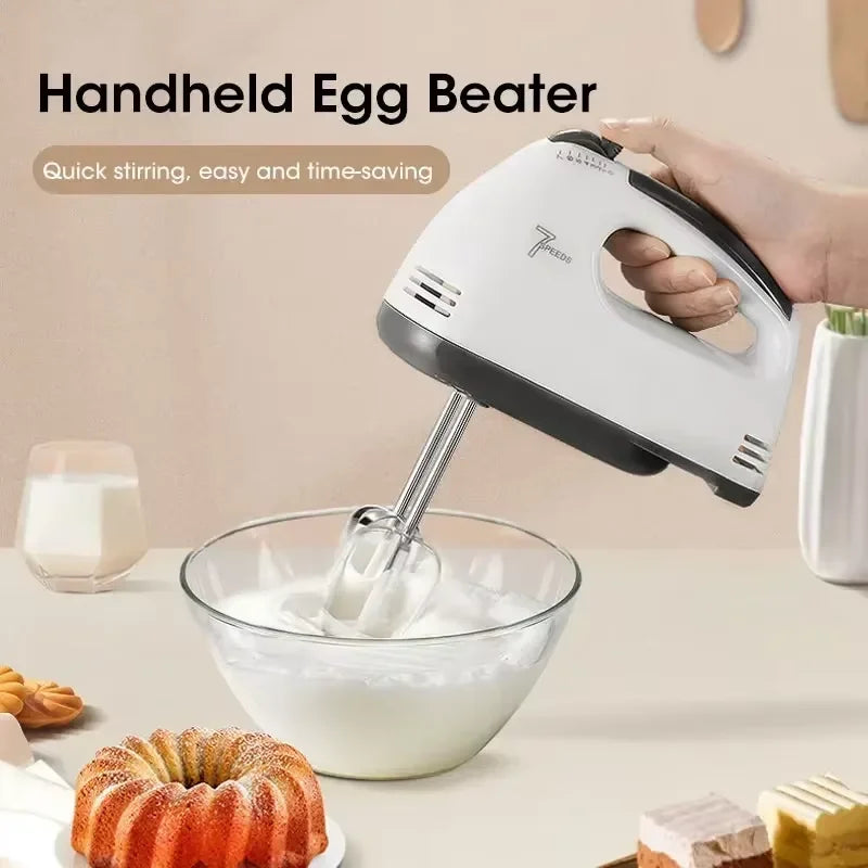 Double-stick Electric Hand Blender Wireless Portable Hand Whisk Rechargeable 7-Speed 2 Whisk For Baking Whisk Milk Creammini