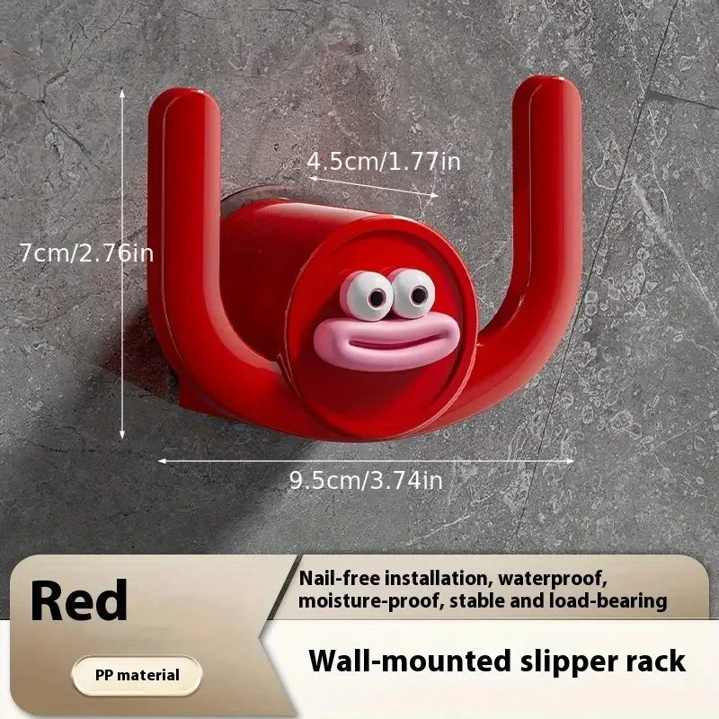 1Pc Cartoon Slippers Hook Bathroom Slipper Rack Shower Storage Organizer Shoe Holder Drainage Stand for Bathrooms and Bedrooms