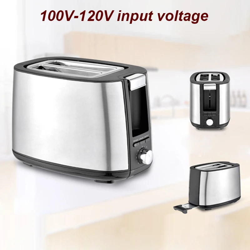 110V/220V Electric Toaster Sandwich Maker Grill 2 Slices Slot Cooking Bread Toast Oven Household Breakfast Baking Machine Heater