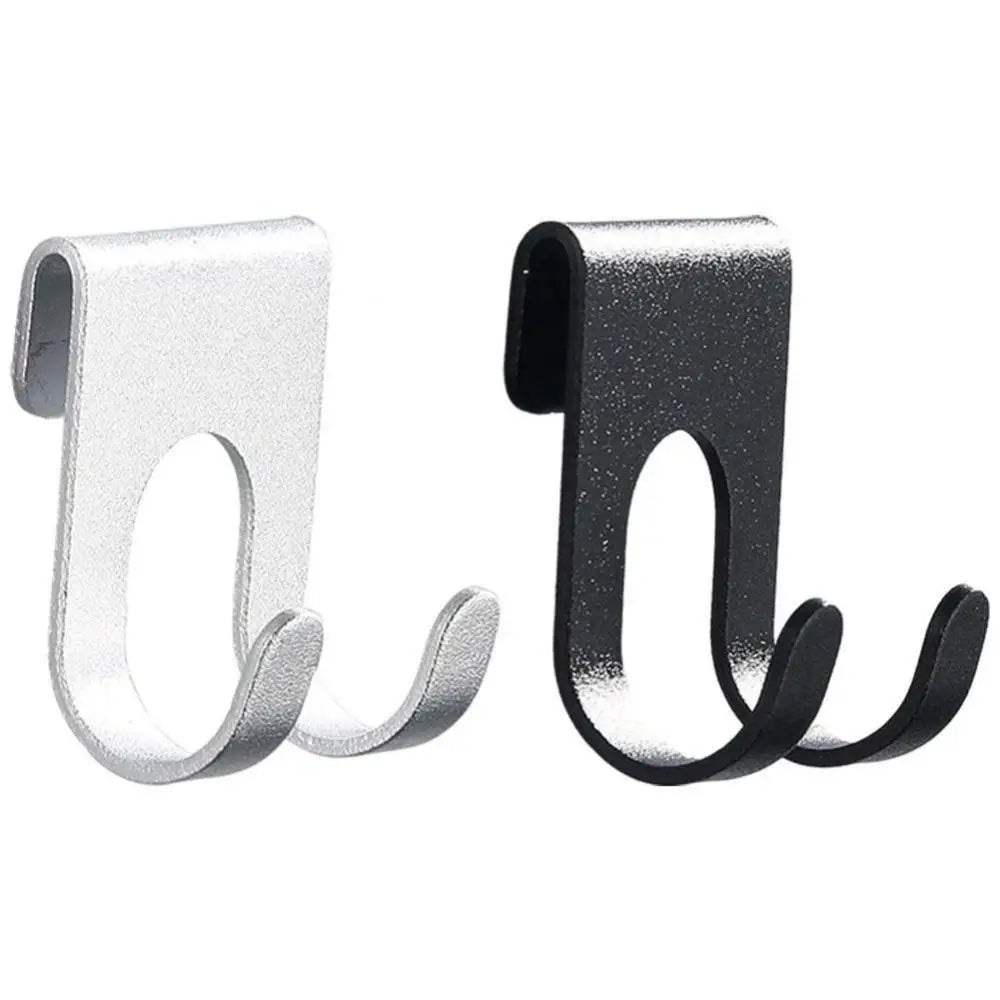 Bathroom Aluminum Hook Punch Free Wall Mounted Hook Towel Shower Glass Door Hook Shelf Bag Home Storage Organizer Hooks