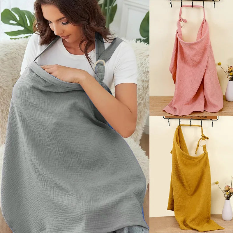 Baby Nursing Cover Breathable Nursing Cover with Arched Neckline Women's Mum Nursing Apron Soft and breathable  mum nursing