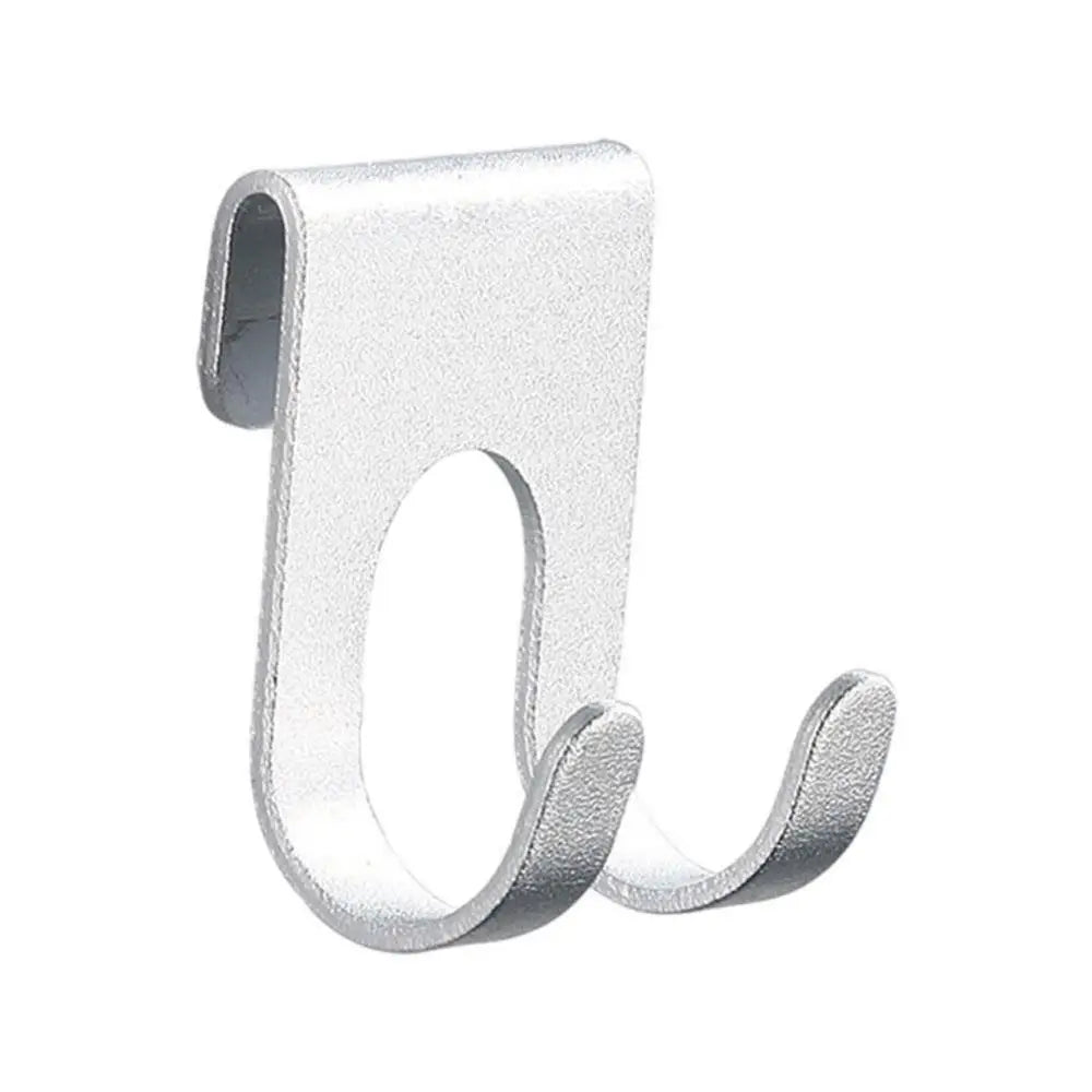 Bathroom Aluminum Hook Punch Free Wall Mounted Hook Towel Shower Glass Door Hook Shelf Bag Home Storage Organizer Hooks
