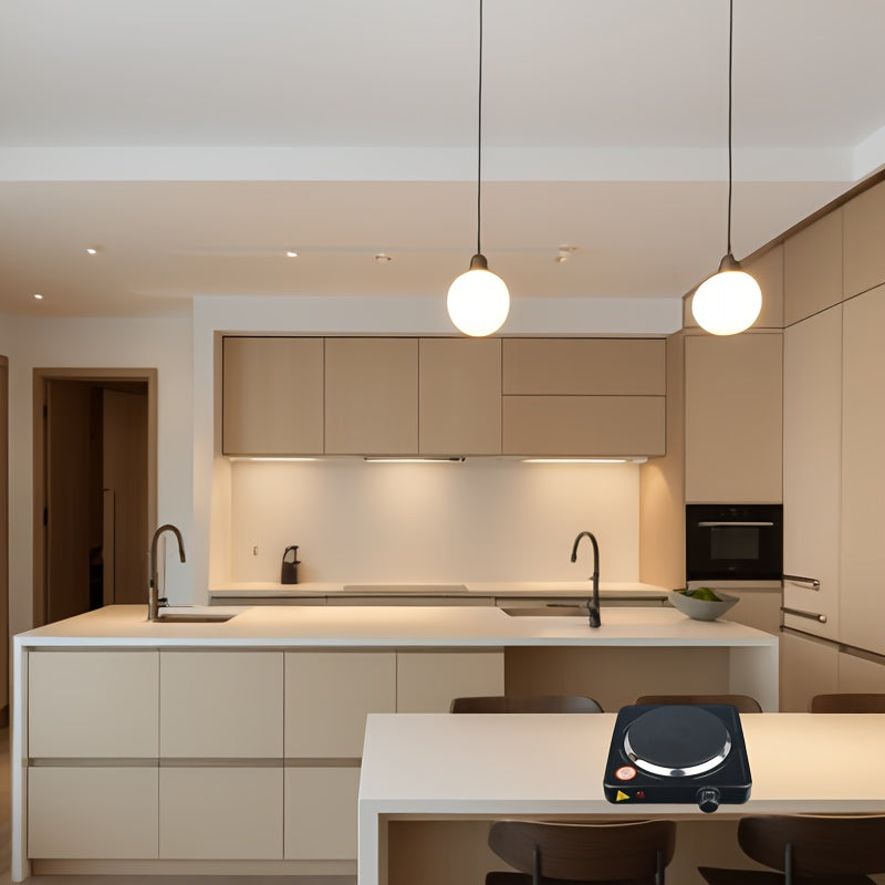 1pc Silent Electric Hot Plate with Dual Burners - Fast Heating, Precise Temperature Control, Compact Design for Home Kitchen, Lab, Office - US Plug (110V) - Ideal Gift for Cooks & Professionals, Electric Stove for Cooking, La